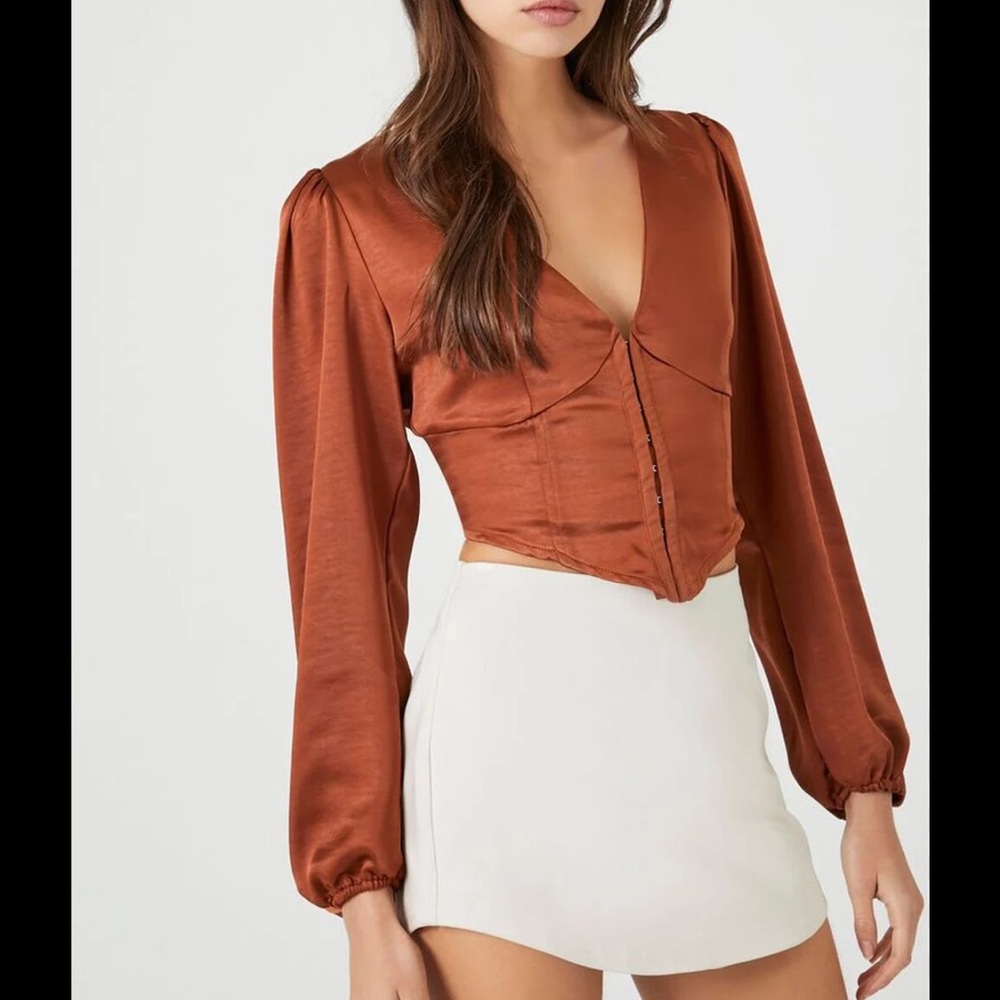 Satin Bustier Crop Top